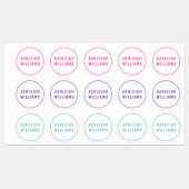 ミニマルカスタムガーリーパーソナライズされた名セット ラベル (シート)