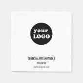 ミニマルカスタムスのビジネスロゴ スタンダードカクテルナプキン (正面)