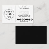 ミニマルカスタムスのロゴモダンソーシャルメディアのアイコン 名刺 (正面/裏面)