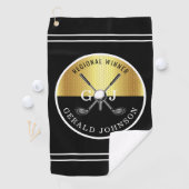 ミニマルカスタムスエレガントゴルフモノグラムデザイン ゴルフタオル (インサイチュ)