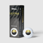 ミニマルカスタムスエレガントゴルフモノグラムデザイン ゴルフボール (パッケージ)