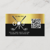 ミニマルカスタムスエレガントゴルフモノグラムデザイン 名刺 (裏面)