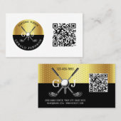 ミニマルカスタムスエレガントゴルフモノグラムデザイン 名刺 (正面/裏面)