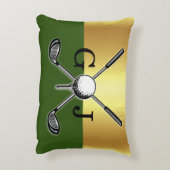 ミニマルカスタムスエレガントゴルフモノグラム アクセントクッション (裏面(縦))