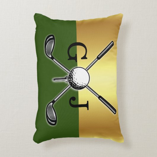 ミニマルカスタムスエレガントゴルフモノグラム アクセントクッション (正面(垂直))