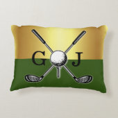 ミニマルカスタムスエレガントゴルフモノグラム アクセントクッション (裏面)