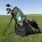 ミニマルカスタムスエレガントゴルフモノグラム ゴルフタオル (グリーン)