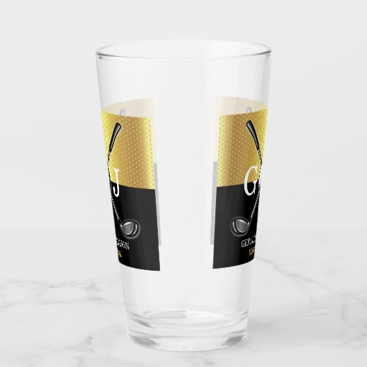 ミニマルカスタムスエレガントゴルフモノグラム タンブラーグラス (右)