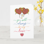 ミニマルカスタムスエレガントバレンタインデー カード (黄色い花)