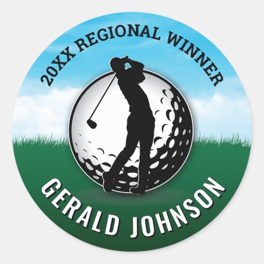 ミニマルカスタムスエレガントメンゴルフモノグラム ラウンドシール (正面)