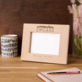 ミニマルカスタムスシカゴシティスカイラインシルエット レーザー彫刻フレーム (左)