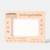 ミニマルカスタムスシカゴシティスカイラインシルエット レーザー彫刻フレーム (正面)