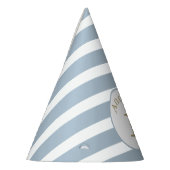 ミニマルカスタムストライプ誕生日パーティハット パーティーハット (左)