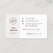 ミニマルカスタムス企業のブランディング 名刺 (裏面)