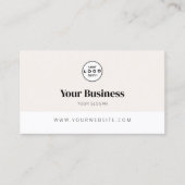 ミニマルカスタムス企業のブランディング 名刺 (正面)