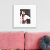 ミニマルカスタムス写真文字 キャンバスプリント (インサイチュ (リビング))