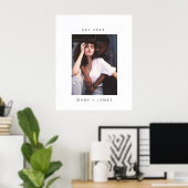 ミニマルカスタムス写真文字 ポスター (ホームオフィス)