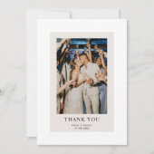 ミニマルカスタムス写真結婚メッセージ サンキューカード (正面)