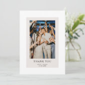 ミニマルカスタムス写真結婚メッセージ サンキューカード (スタンド正面)