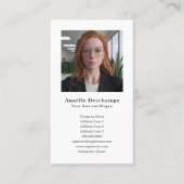 ミニマルカスタムス写真縦型名刺 名刺 (正面)