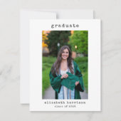 ミニマルカスタムス写真 |卒業発表 招待状 (正面)