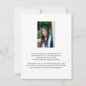 ミニマルカスタムス写真 |卒業発表 招待状 (裏面)