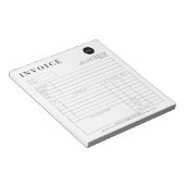 ミニマルカスタムス小規模企業の請求書受入 ノートパッド (アングル)