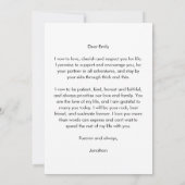 ミニマルカスタムタイポグラフィAny Color His Vows カード (裏面)