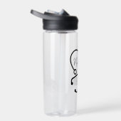 ミニマルカスタムナース名Stethoscopeハート ウォーターボトル (右面)