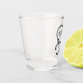 ミニマルカスタムナース名Stethoscopeハート ショットグラス (左)