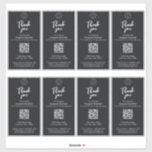 ミニマルカスタムブラックのロゴラージボックスシールラベル シール (シート)