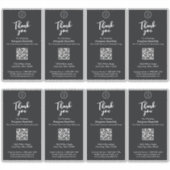 ミニマルカスタムブラックのロゴラージボックスシールラベル シール (正面)