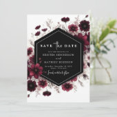 ミニマルカスタムブルグンディ結婚ズ セーブザデート (スタンド正面)