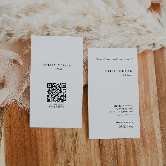 ミニマルカスタムプロフェッショナルライフコーチ 名刺