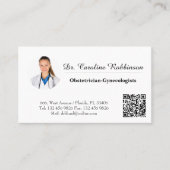 ミニマルカスタムム写真医QRコード基本 名刺 (正面)