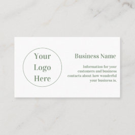 ミニマルカスタムモダンサージグリーンホワイト 名刺