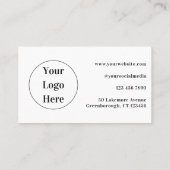 ミニマルカスタムモダン白黒 名刺 (裏面)