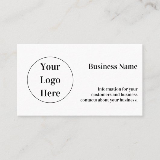 ミニマルカスタムモダン白黒 名刺 (正面)