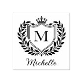 ミニマルカスタムモノグラム名王室の紋エンブレム ラバースタンプ (インプリント)