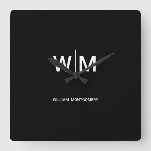 ミニマルカスタムリストと壁エレガント時計の作成 スクエア壁時計 (正面)