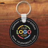 ミニマルカスタムリストのビジネスロゴのプロモーションブラック キーホルダー (裏面)