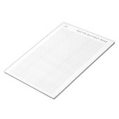 ミニマルカスタムリストのビジネス名とロゴグラフパッド ノートパッド (アングル)