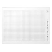 ミニマルカスタムリストのビジネス名とロゴグラフパッド ノートパッド (正面)