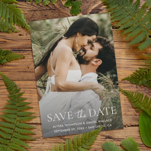 ミニマルカスタムリストのフルネーム1つの写真のウェブサイト セーブザデート