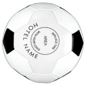 ミニマルカスタムリストのホテル名任意の色 サッカーボール (回転)