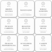 ミニマルカスタムリストのロゴ管理ラベル シール (正面)