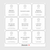 ミニマルカスタムリストのロゴ管理ラベル シール (シート)