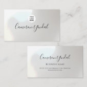 ミニマルカスタムリストのロゴ黒と白エレガント色 名刺 (正面/裏面)