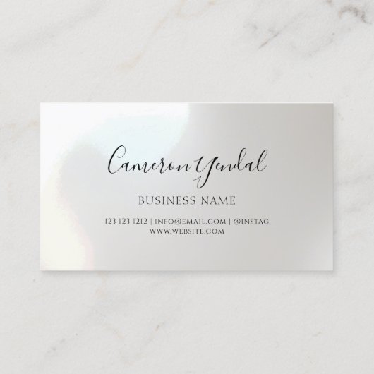 ミニマルカスタムリストのロゴ黒と白エレガント色 名刺 (裏面)