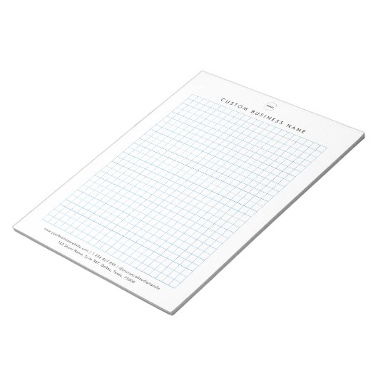 ミニマルカスタムリストの会社名とロゴグラフパッド ノートパッド (アングル)